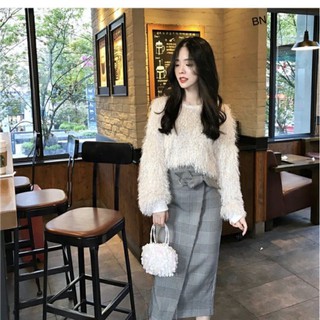 Áo len lông xù nữ 3 màu