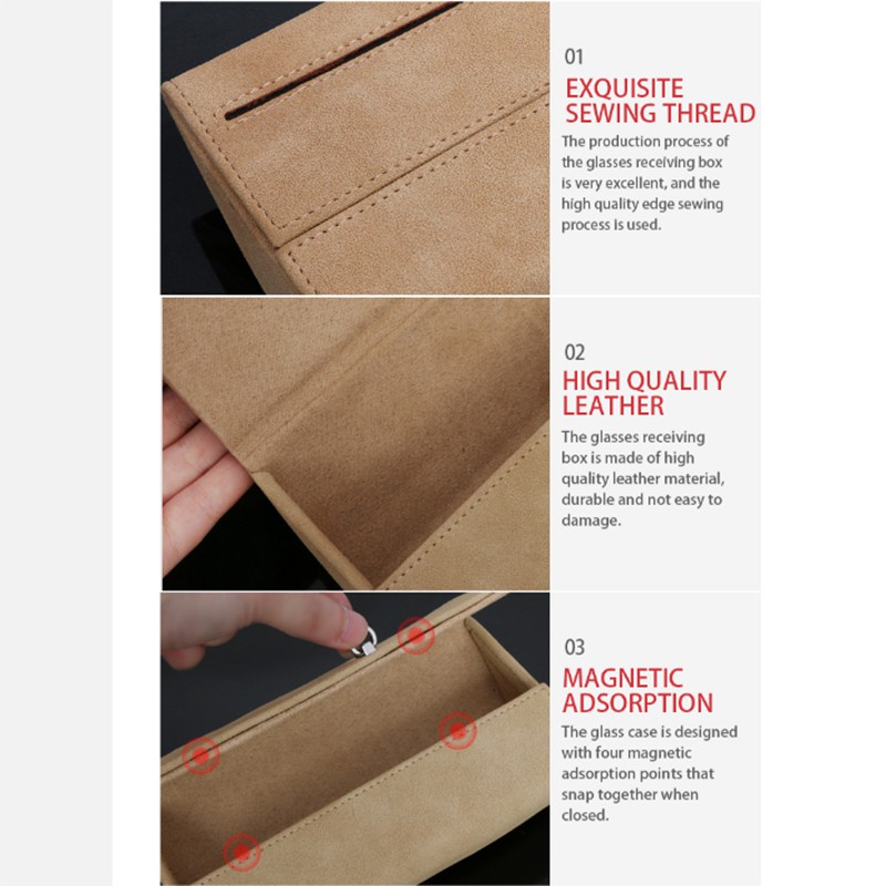 Hộp đựng mắt kính/ thẻ/ vé xe SEAMETAL làm từ da phù hợp cho tất cả model xe hơi