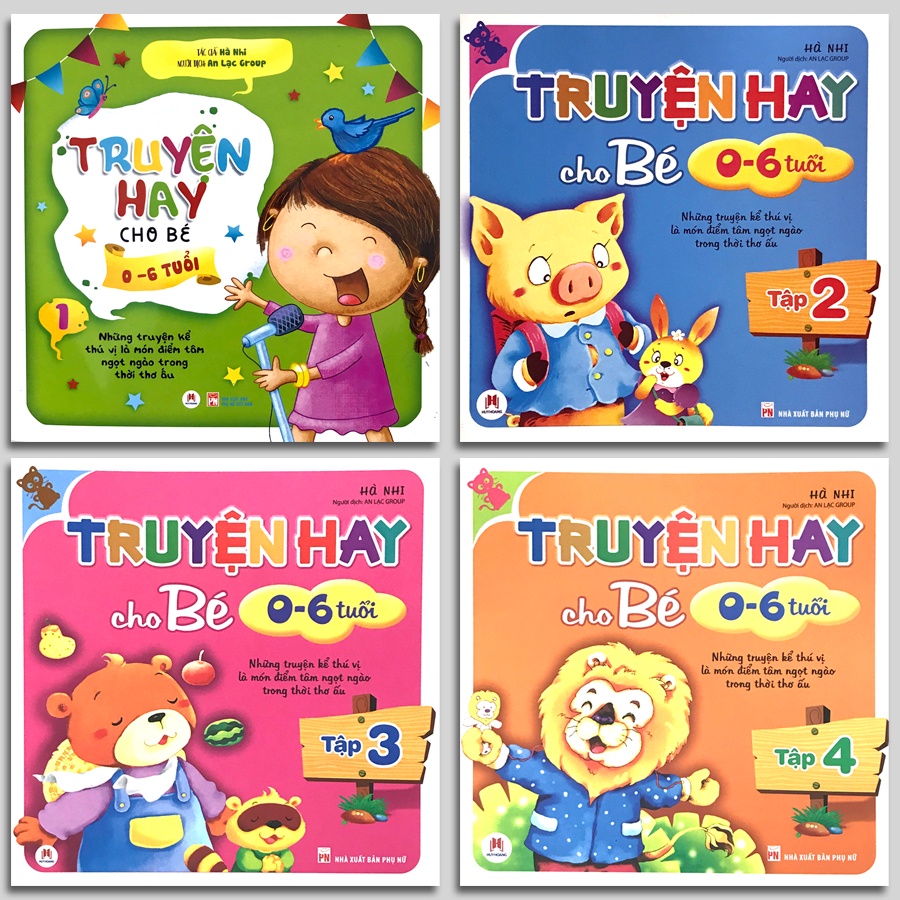 Sách - Truyện Hay Cho Bé 0-6 Tuổi (Combo 4 quyển, lẻ tùy chọn)