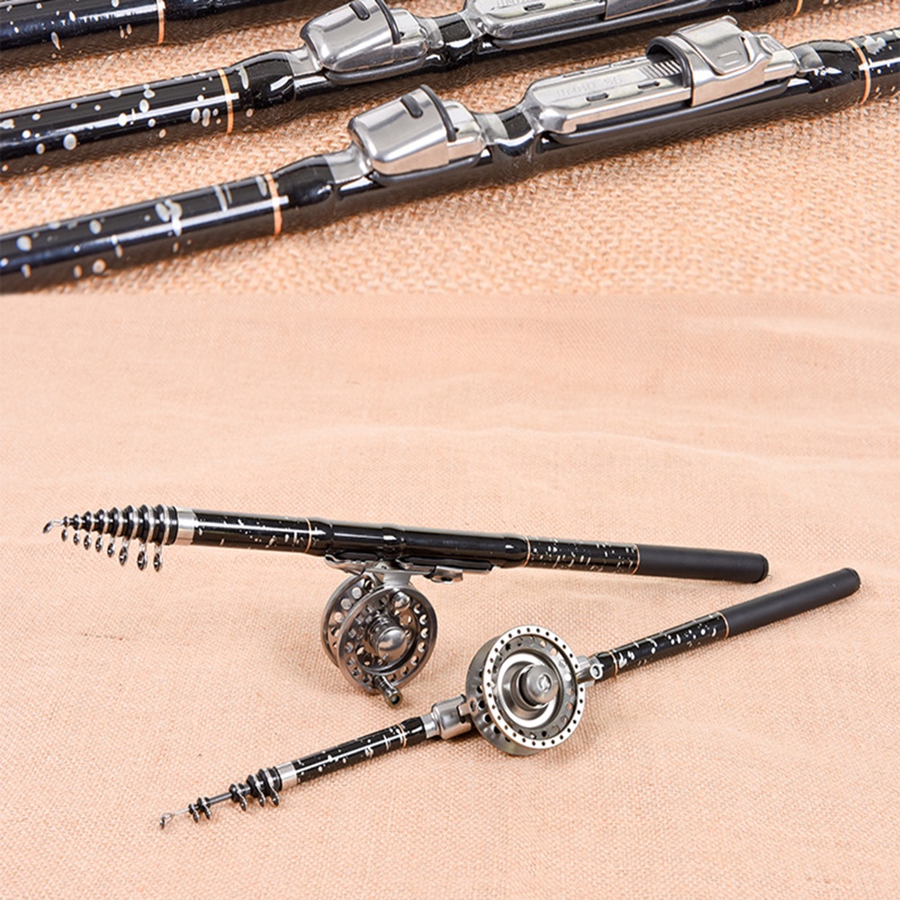 Cần Câu Cá Mini Bằng Sợi Carbon Màu Đen Kích Thước 1.8M-3.6M Chất Lượng Cao