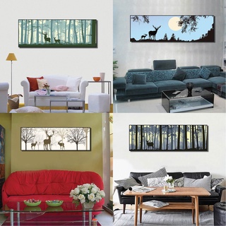 Tranh canvas khổ lớn phong cảnh đẹp, tranh trang trí tường phong cách bắc âu đàn hưu nhiều mẫu ko bao gồm khung Q31C