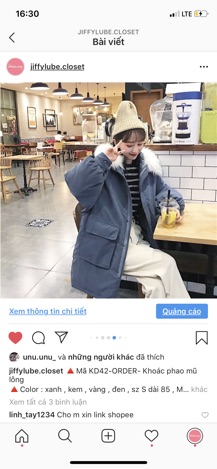 [ORDER] Áo khoác phao lì