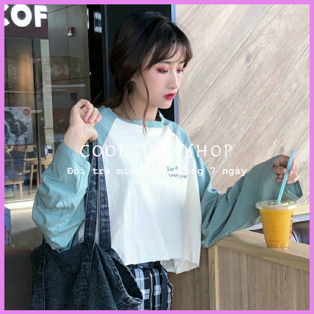 ÁO CROPTOP FOM RỘNG TAY DÀI | BigBuy360 - bigbuy360.vn