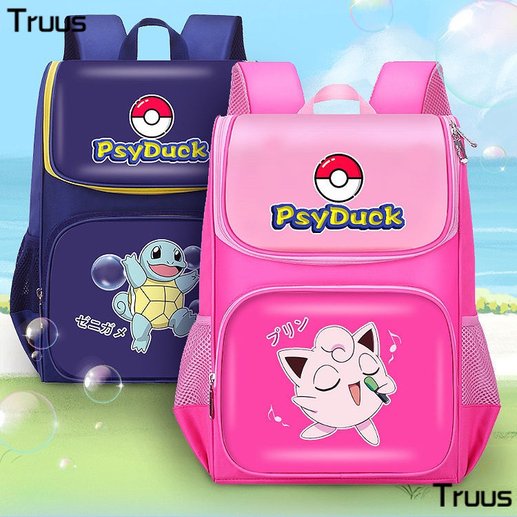 Ba Lô Học Sinh Mẫu Giáo Chống Nước In Hình Pikachu Cho Bé Lớp 1-6 Tuổi CQU7