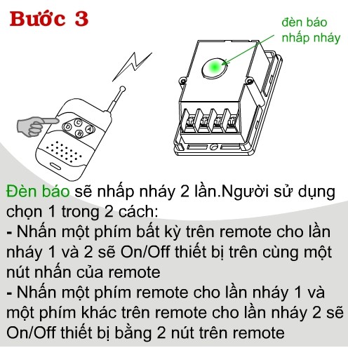 [Hàng tốt] CÔNG TẮC ĐIỀU KHIỂN TỪ XA CÔNG SUẤT LỚN TPE RC1A