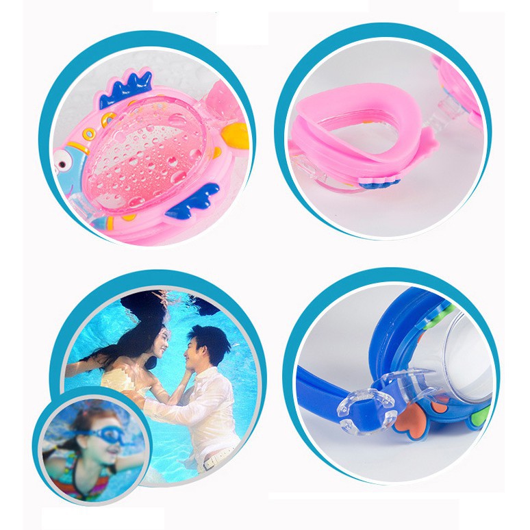 Kính bơi trẻ em KOLANO chống mờ cho bé bơi lội an toàn nhựa silicon siêu bền SS-001299