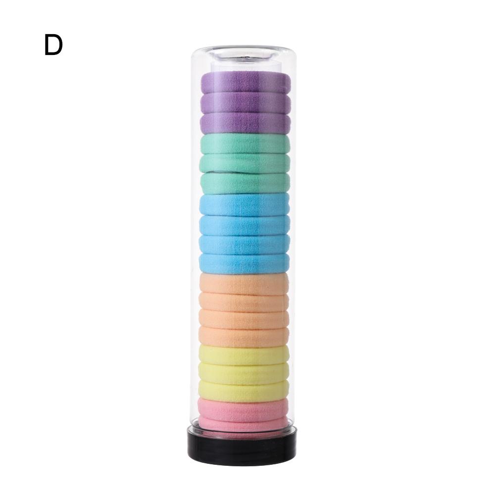WONDER Hộp 20 Dây Buộc Tóc Cao Su Mềm Co Giãn Cho Bé Gái