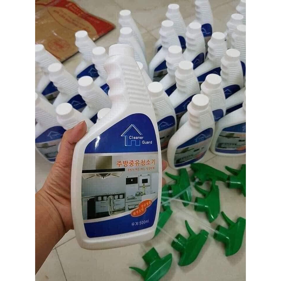 Lọ Xịt Tẩy Dầu Mỡ Hàn Quốc 500ml Gur, Siêu Tẩy Dầu Mỡ Nhà Bếp Lâu Ngày