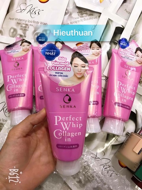 SRM Perfect Whip Collagen In Senka phiên bản Sakura màu hồng cực yêu ( hàng chính hãng ) | BigBuy360 - bigbuy360.vn