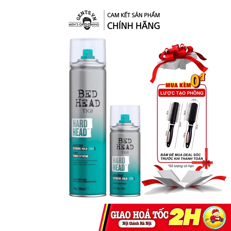 Gôm xịt tóc siêu cứng, giữ kiểu lâu bền Tigi Bed Head’s Hard Head 385ml