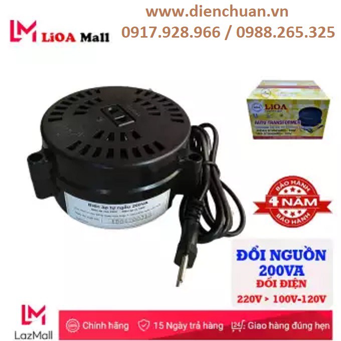 Biến áp đổi nguồn Lioa 1500VA đổi nguồn điện 220V sang 100V-120V