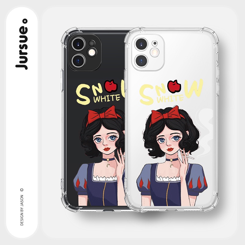 Ốp lưng JURSUE chống sốc hoạt hình dễ thương đẹp cho iPhone 13 12 11 Pro Max SE 2020 X XR XS ip 8 7 6 6S Plus kute Y30