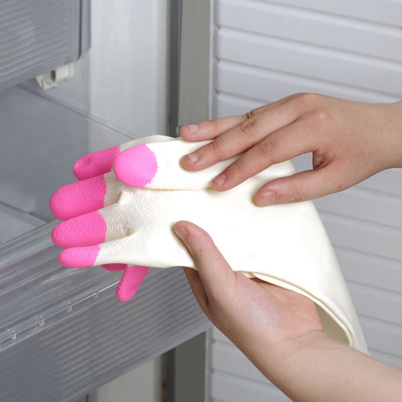 Găng tay cao su mỏng ống dài chống nước sạch sẽ dùng được lâu dài trong nhà