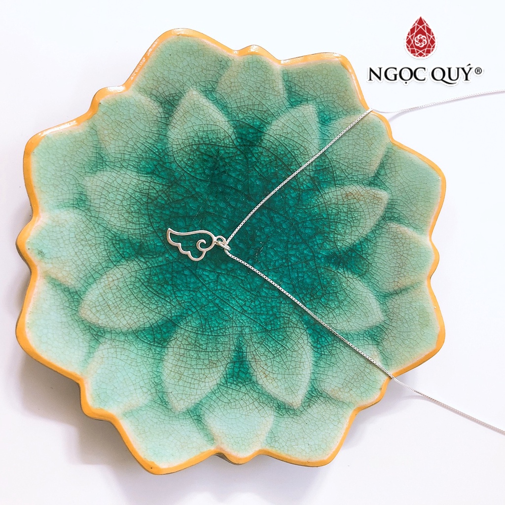 Dây chuyền bạc mặt cánh thiên thần - Ngọc Quý