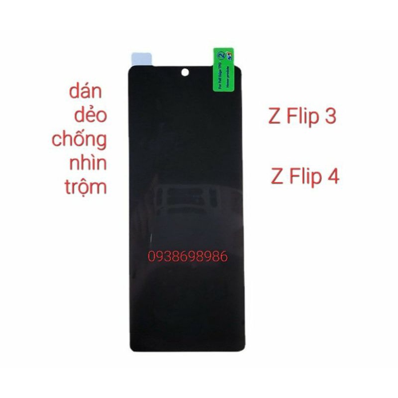 Samsung Z Flip 5/ Z Flip 4 / Z Flip 3 5G Z Fold 3 Z Fold 4 Z FOLD 5 _ miếng dán dẻo chống nhìn trộm mọi góc nhìn
