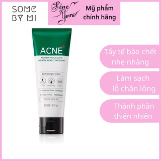 Sữa rửa mặt cho da mụn Some By Mi AHA-BHA-PHA 30 Days Miracle Acne Clear Foam 100ml