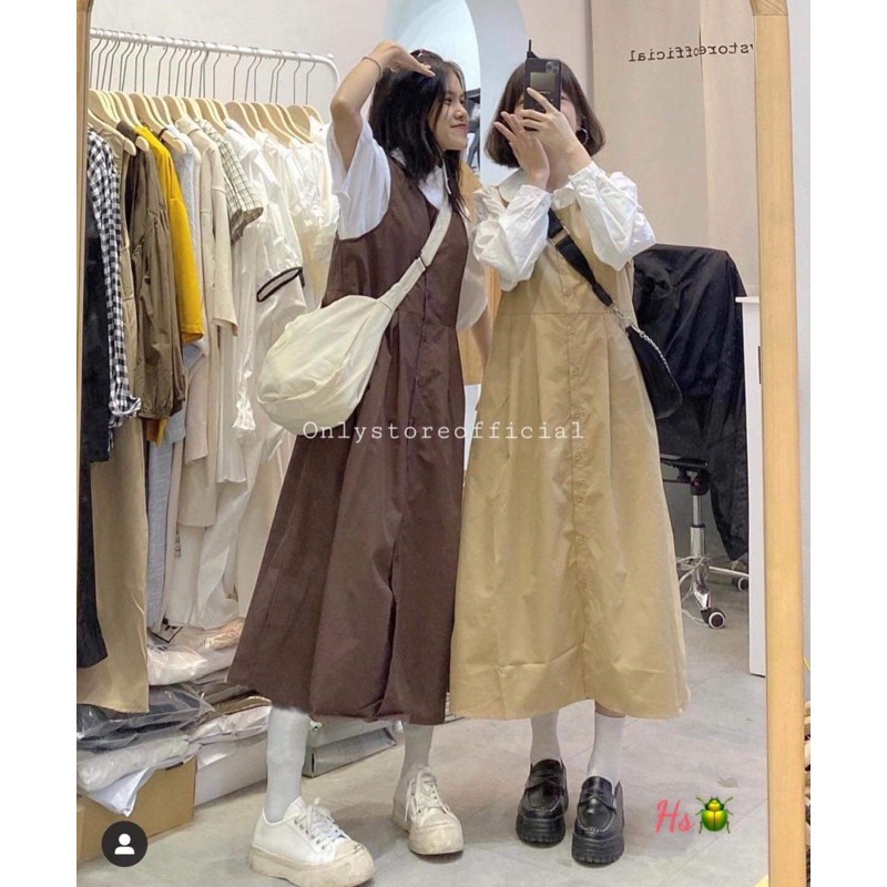 Yếm Kaki cài cúc babydon HSU1
