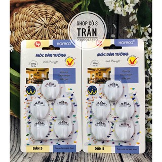 Móc dán 5 HPG09 - Móc dán tường siêu tiện lợi bằng nhựa cao cấp HOFACO