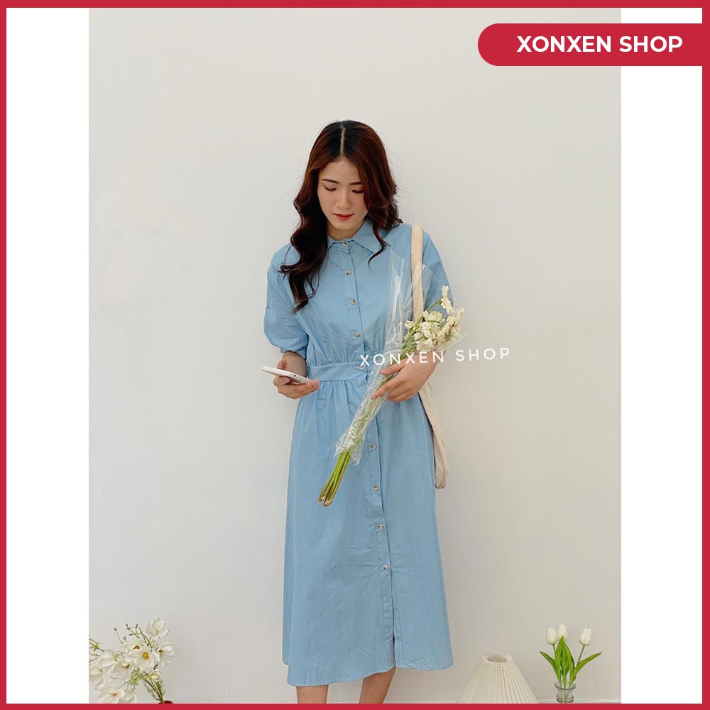 Váy jean dáng dài lưng chun chất vải lên form cực xinh freesize XONXEN 468 LÊ DUẨN ĐÀ NẴNG MÃ 5511
