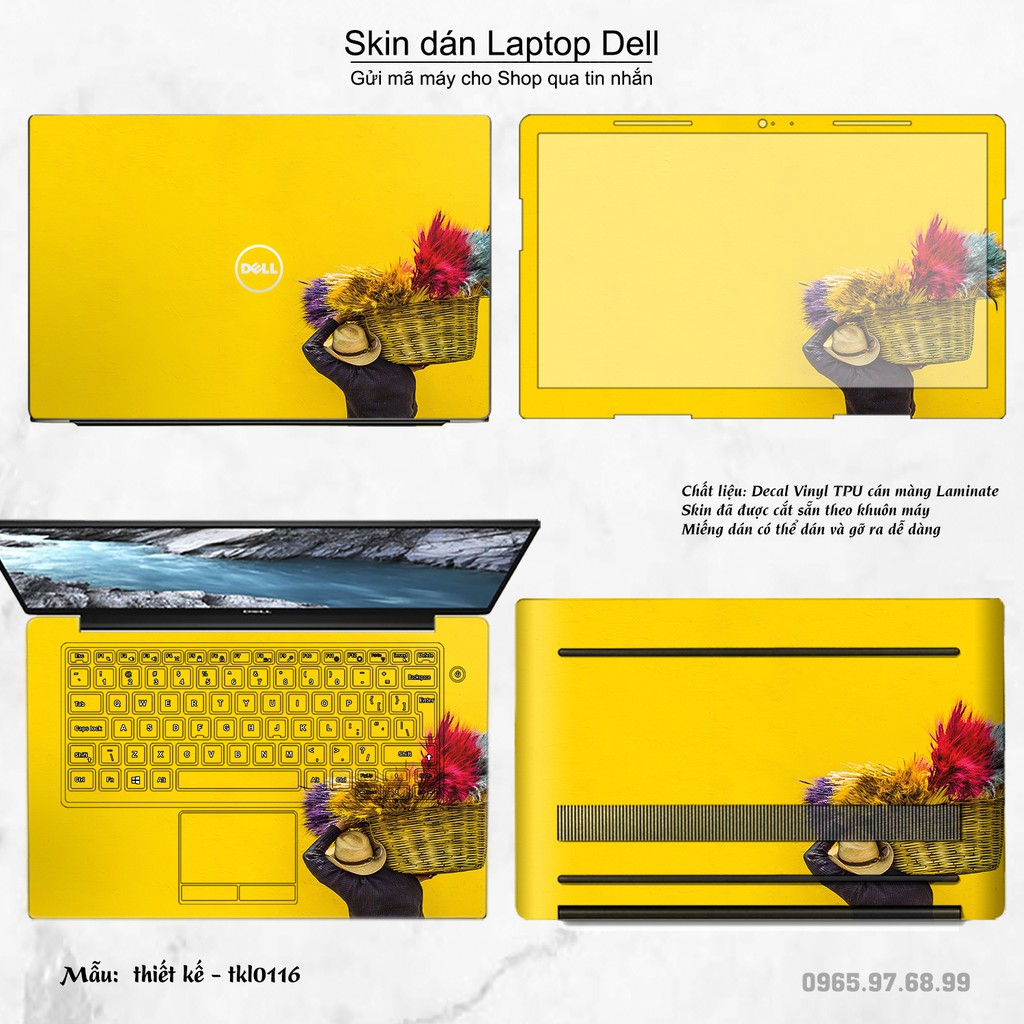 [SIÊU RẺ]  Dán decal cho các dòng Laptop Dell in full 4 mặt nhiều mẫu màu sắc cực đẹp