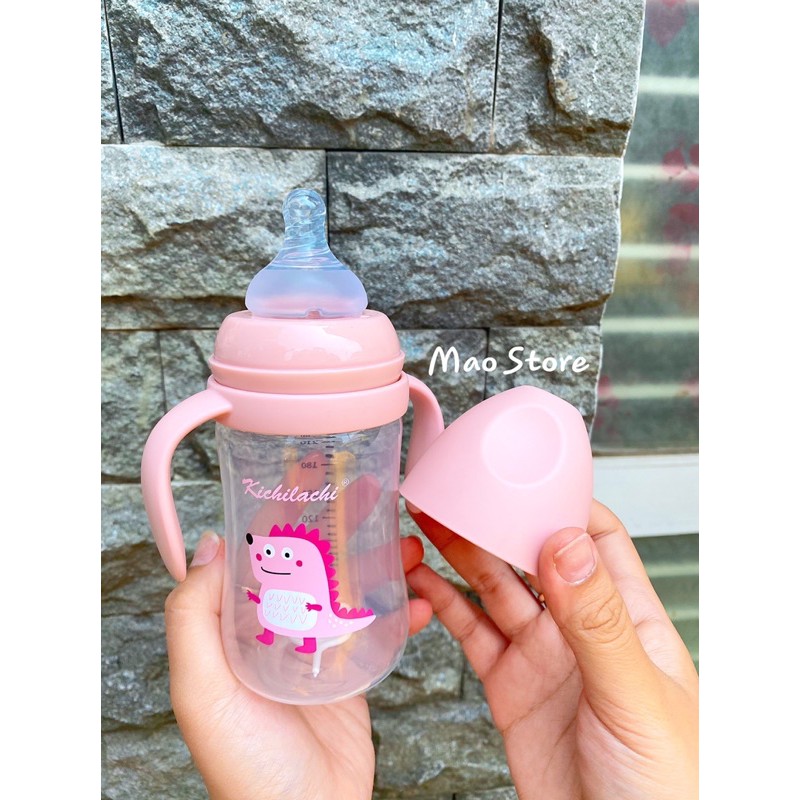 BÌNH SỮA PP KICHI CỔ RỘNG 180ML/240ML DÀNH CHO BÉ