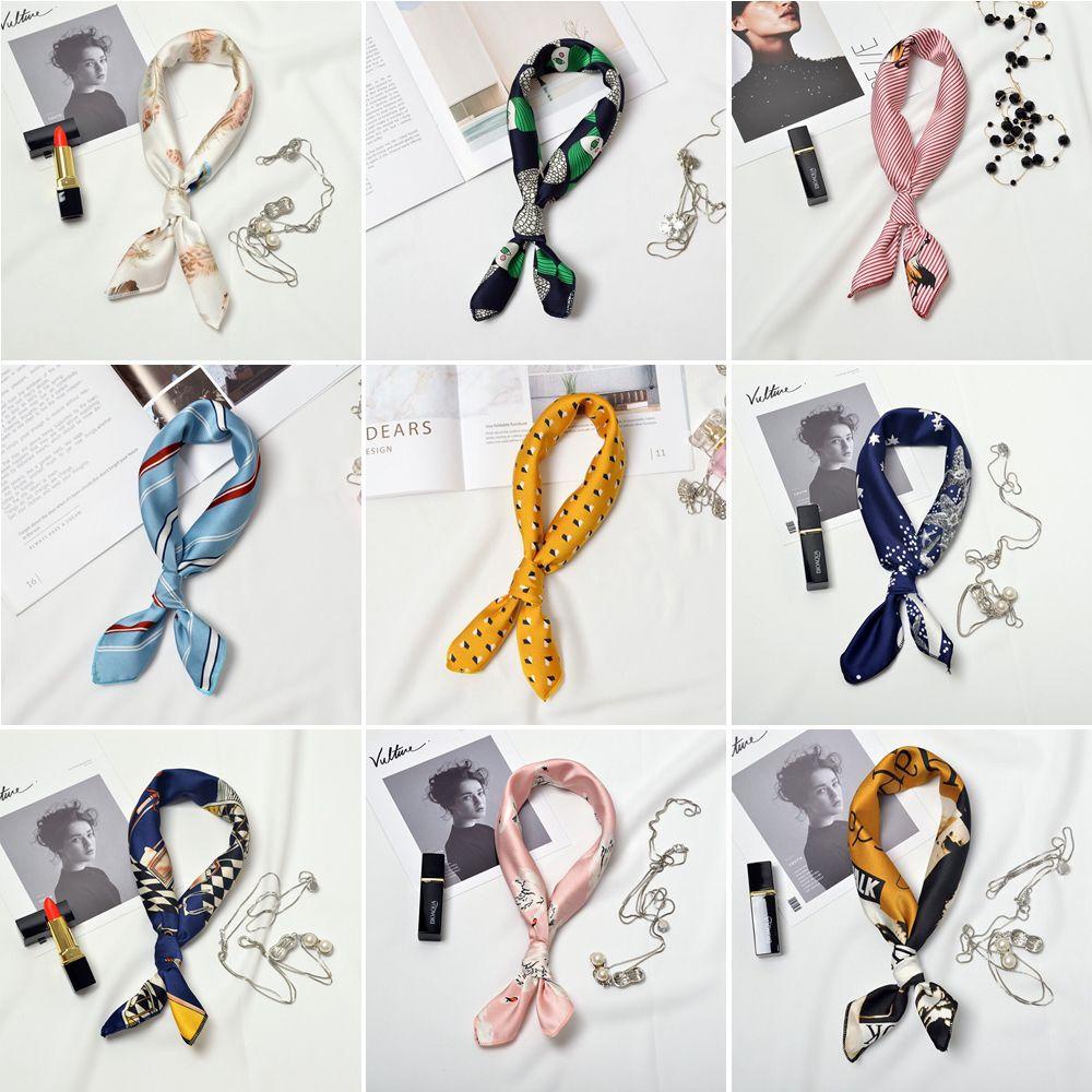 Khăn Choàng Cổ Hình Vuông Cỡ Nhỏ Phong Cách Vintage Thời Trang Cho Nữ