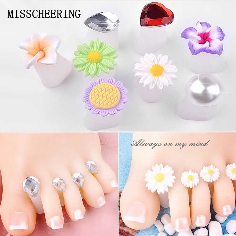 Set 8 miếng đệm tách ngón chân Misscheering hỗ trợ làm móng chuyên dụng DIY