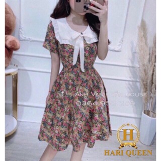 VÁY hoa nhí cổ sen trắng baby 060520