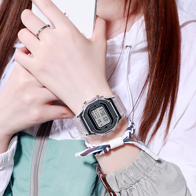 Đồng hồ điện tử nữ Sport S043 dây silicon cực bền, ôm tay NoBrandResin