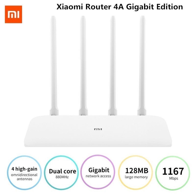 Xiaomi Mi 1000Mbps phát wifi râu router wifi phát máy bộ wifi 4g bộ kích sóng wifi râu 4A Wireless Router Gigabit 2.4GHz 5GHz DDR3 WiFi High Gain
