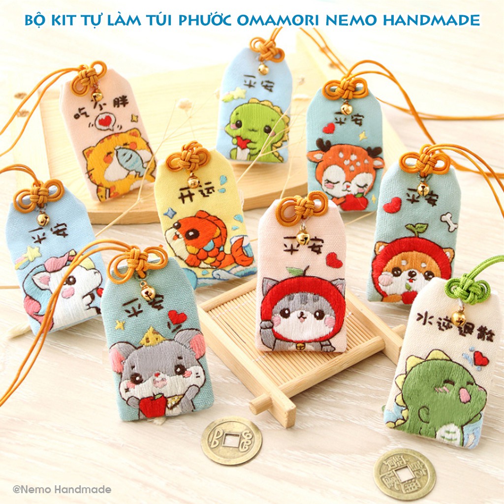 Bộ Kit/Diy Tự Làm Túi Phước Omamori Chibi Thú Cưng Nemo Handmade - BKOMCB