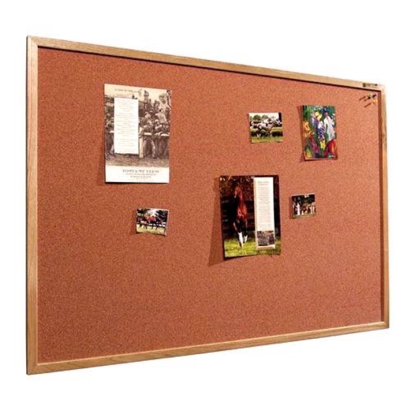 Bảng ghim bần LIE khung gỗ 60x90cm ( tặng kèm ghim).