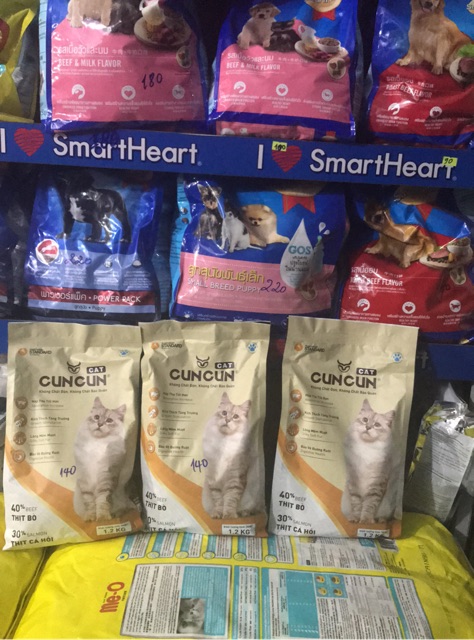 Thức ăn cho mèo mọi lứa tuổi Cun Cun gói 1,2kg