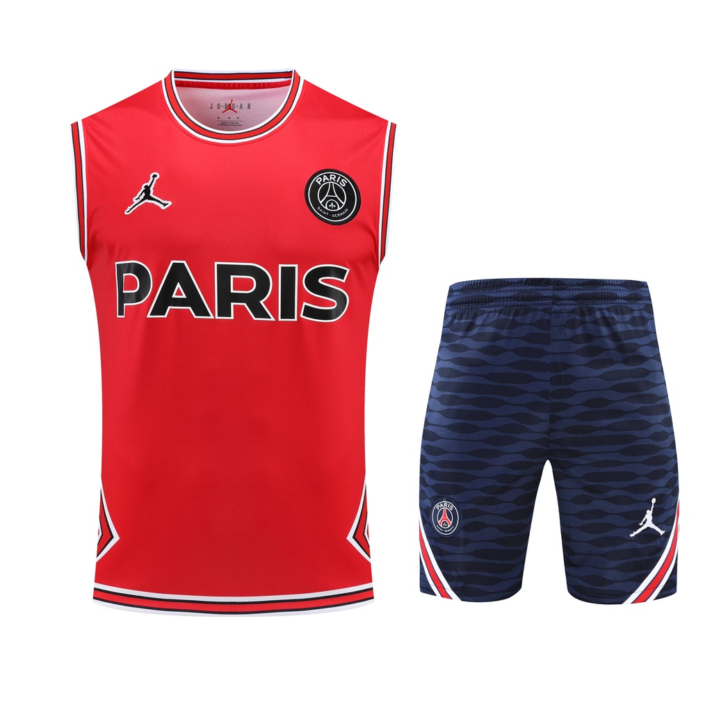 Bộ Quần Áo Bóng Đá Màu Đỏ Mùa Paris 2022-23 Size s-2xl* Có Sẵn Cho Luyện Tập