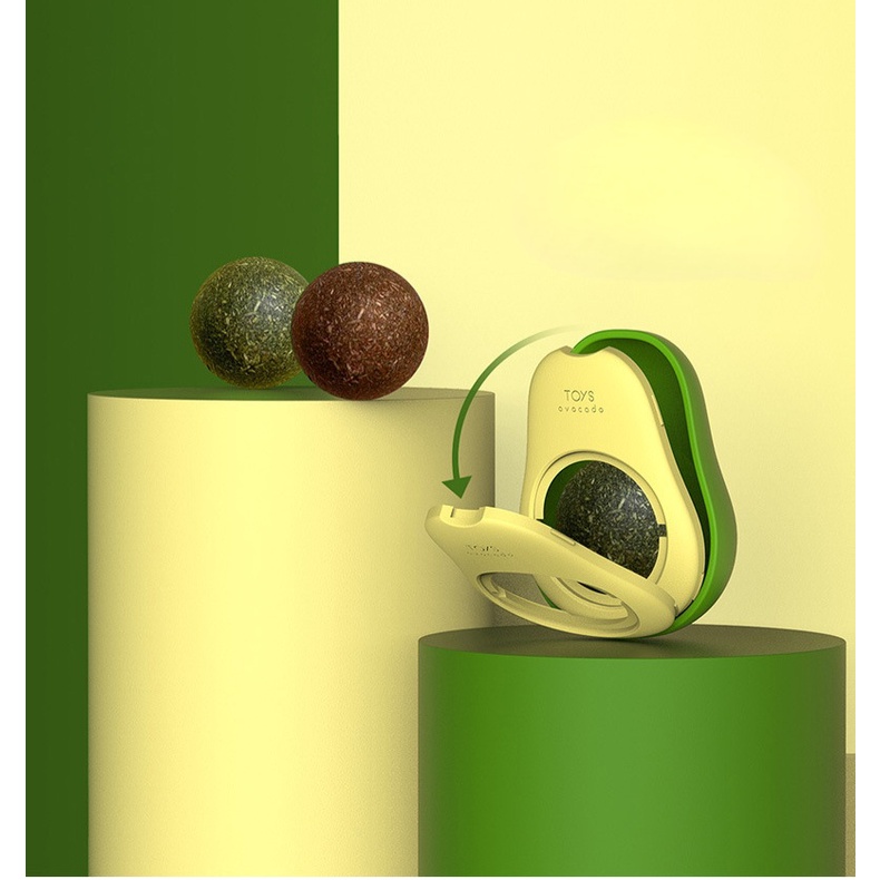 Cỏ mèo hình quả bơ - catnip cho mèo - đồ chơi giúp tiêu búi lông