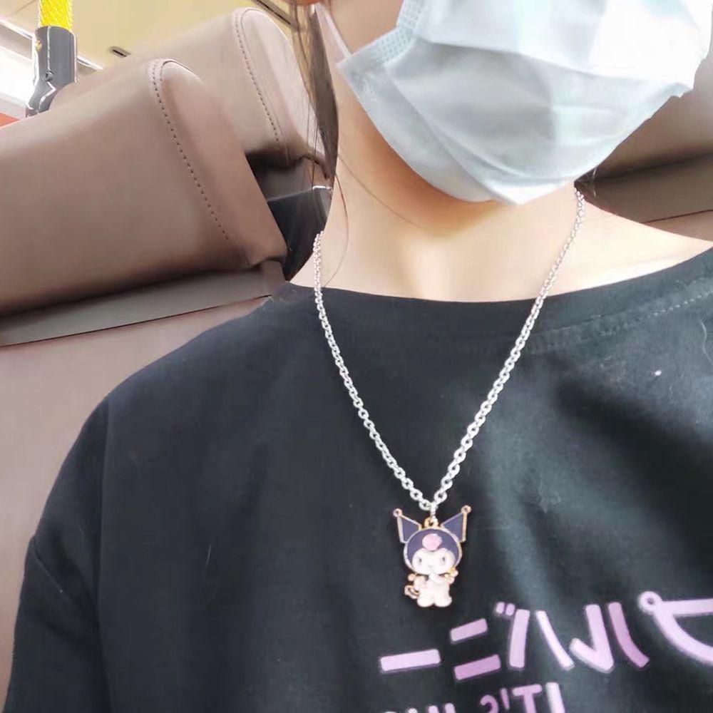 Aaron1 Vòng Cổ Choker Họa Tiết Hoạt Hình Phong Cách Hàn Quốc Ngọt Ngào Đơn Giản Cho Nữ Kuromi
