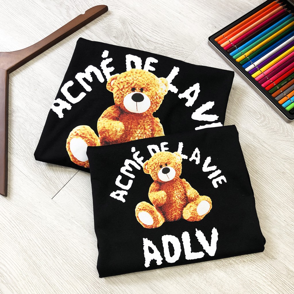 Áo thun tay lỡ ADLV GẤU cao cấp, áo phông nam nữ T shirt unisex, Dricco official