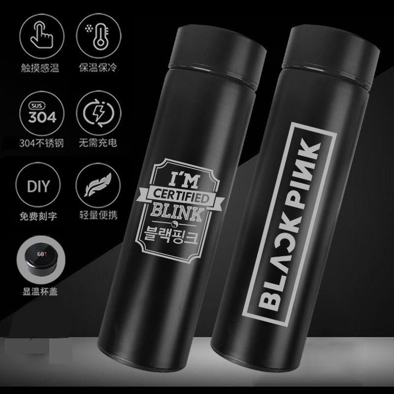 Bình Nước Giữ Nhiệt Thẳng In Hình Nhóm Nhạc BLACKPINK lisa ins Hàn Quốc Cho Nam Và Nữ