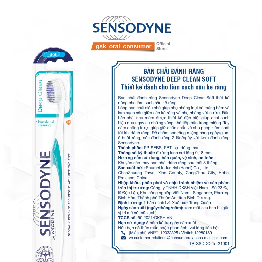 Bàn chải đánh răng SENSODYNE DEEP CLEAN SOFT