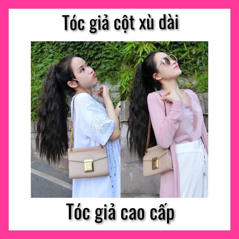 TÓC GIẢ CỘT XÙ TƠ CAO CẤP  ❇️FREESHIP ❇️tóc giả cột xù nữ kèm ảnh thật  ❇️