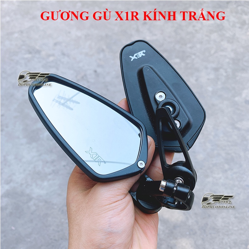 Gương Gù Thái Kính Trắng - Gương gù X1R - Lắp được Chân Gương SH