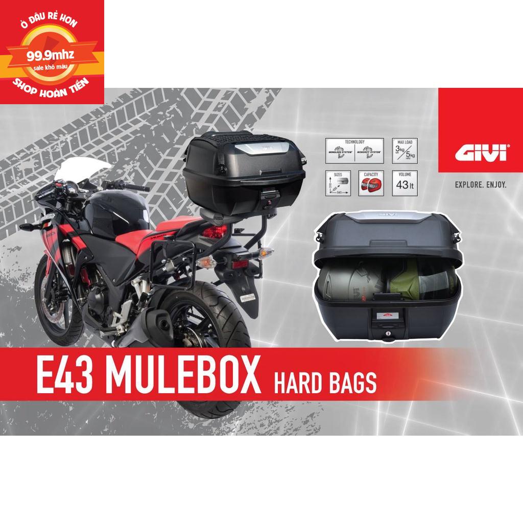 THÙNG SAU GIVI 43 LÍT E43NTL-ADV CÓ LƯỚI RÀNG ĐỒ ĐỰNG 2 NÓN BẢO HIỂM CHÍNH HÃNG BH 2 NĂM