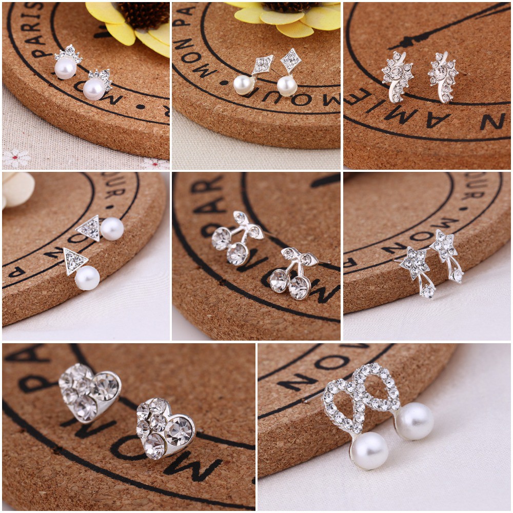 Hoa tai nữ phong cách Hàn Quốc kiểu dáng nhỏ gọn dễ thương cá tính đẹp trẻ trung thời trang 2021