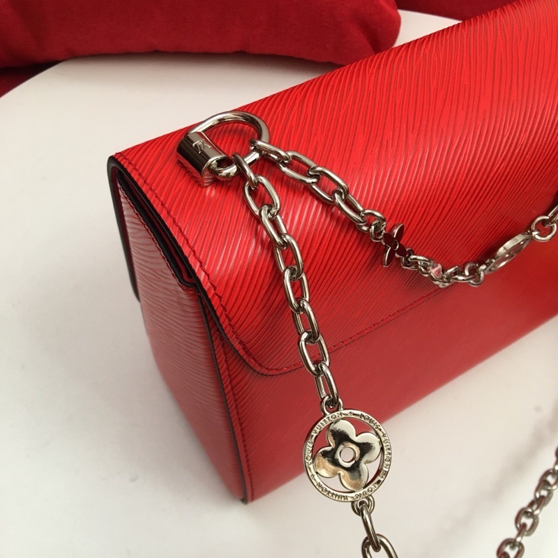 Túi xách nữ thương hiệu Louis Vuitton LV Twist da thật cao cấp dây đeo da phối xích