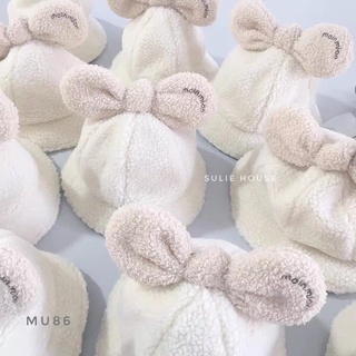 Mũ lông cừu nơ to Moinmlon - MU86