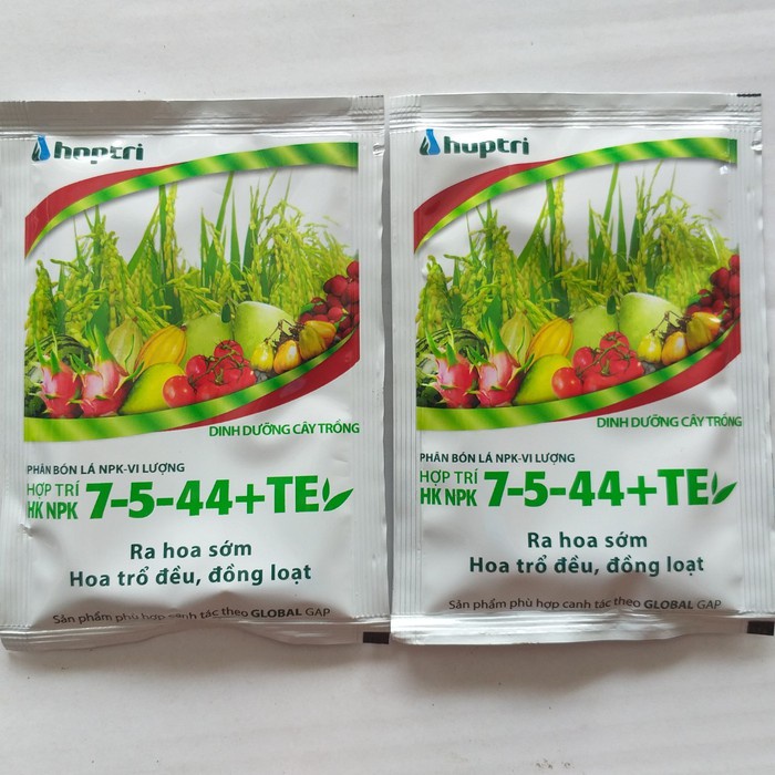 Phân bón lá vi lượng NPK 7-5-44 + TE - Ra hoa sớm - 40gr