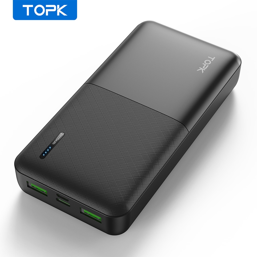 Sạc Dự Phòng TOPK I2009 10000mAh Cổng USB Kép Thiết Kế Nhỏ Gọn Tiện Lợi Cho Xiaomi Samsung iPhone