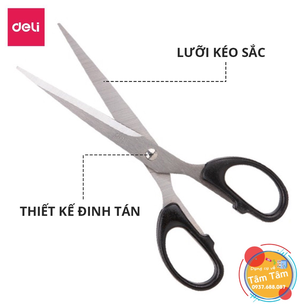 [ TÂM TÂM ]-Kéo cắt giấy, Kéo Văn Phòng Deli 6009