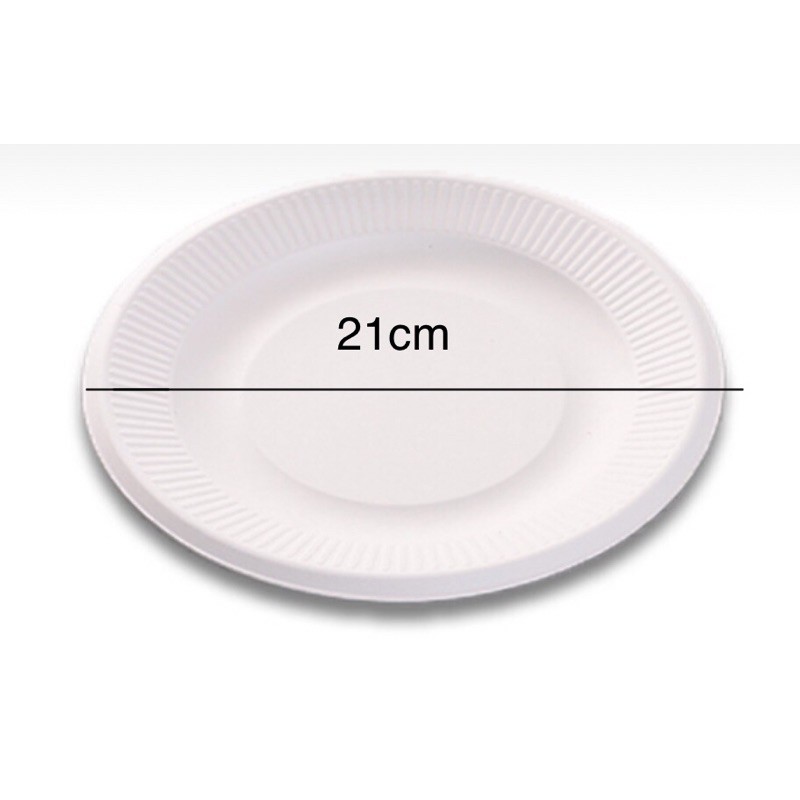 Set 10 dĩa giấy bã mía sò 21cm