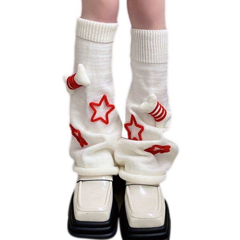 Tất Dệt Kim Giữ Ấm Chân Hình Ngôi Sao 3D Dễ Thương Cho Nữ